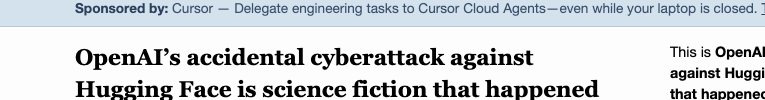 Headline from Simon Willison's blog